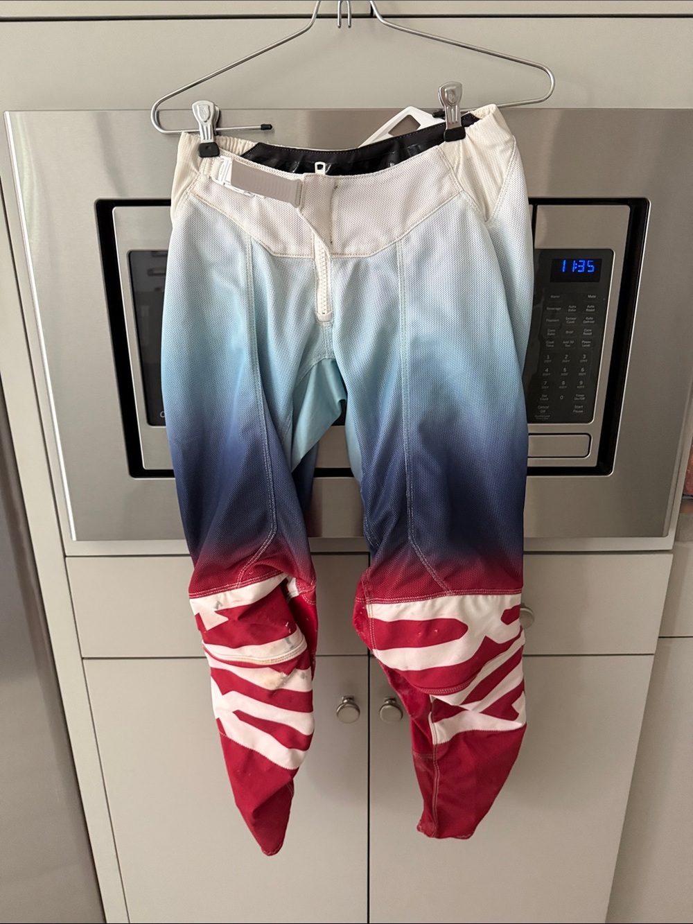 Motocross Pants - Red, Blue & White
